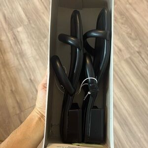 A new day black heeled sandals